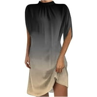 USMIXI ženske haljine lagane modne labave ljuljačke tuničke majice kratke haljine Ljetno perje ispis