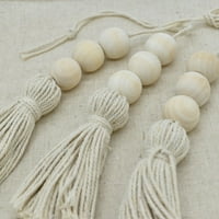 Cotton Line Tassel Wood perle Dekor viseći ručno izrađeni prirodni konop drvene perle ormare za ručicu