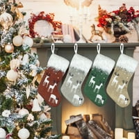 Craft soba ukrašavanje božićne čarape Big Xmas Čarape Dekoracija SANTA Snjegovinski jeleni čarapa božićne