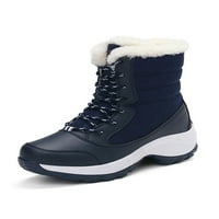 Sanviglor Womens Boots Plish Pokriveni zimski čizmi Mid Calf Tople cipele Radni vremenski proliv otporan