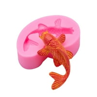 DTIDTPE set za pečenje Cupcake kutije Zlatni riba Fondant Kalupi 3D silikonski kalupi Candy pečenje