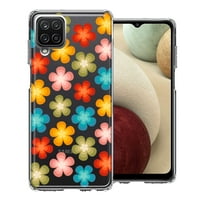 Samsung Galaxy A Groovy Gradient Retro boja Cvijeće Dvostruko poklopac futrole