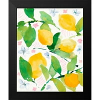 Loreth, Lanie Black Modern Modern Framed Museum Art Print pod nazivom - Vrtni limuni
