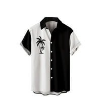 Muška majica Dugme s kratkim rukavima dolje muške ljetne modne havajske majice kratkih rukava