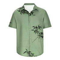 Bluza za muškarce čišćenje muška modnih casual tipki Hawaii Ispis Ispis skidačke majice kratkih rukava