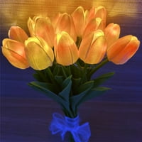 LED simulacija Tulip Cvijeće Light dnevni boravak Vrt Home Vjenčani ukras Bouquet No Vase