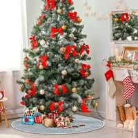 Božićni ptica Snowlak Xmas božićno stablo suknje za prostirku za odmor za zabavu Unutarnja otvorena
