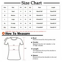 Ženski vrhovi Dressy Casual Mramorni ispis hladnih ramena TOP Flowy patentni košulji s kratkim majicama