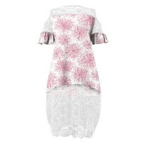 Newonne Womens Hladna ramena cvjetna casual kaftan duga haljina plus veličina