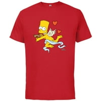 Simpsons Bart Cherub Slingshot Cupid - Pamučna majica kratkih rukava za odrasle - prilagođeno-crveno