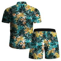 Pyju muns odijelo kratki rukav Aloha košulje Elastični struk navlaka havajske odjeće labavi fit kuglanje