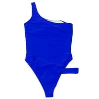 Clearce Women Dvije jedno rame Kupanje odijelo CUTOUT Tummy Control Visoki struk kupaći komisionici