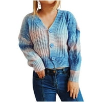 Ženski kardigani Otvoreno dugme za džemper sa džemper-kaput lagani džemper V-izrez dugi rukav jesenski