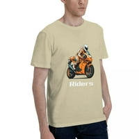 Grafičke majice Vintage Motocikl Muška majica kratkih rukava 150g Natural