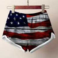 Dolkfu ženske kratke hlače Ženske lagane kratke hlače Ležerne American zastava Ispiši kratke hlače Elastična