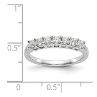 Čvrsti 14K bijelo zlato sedam kamenih dijamantskih vjenčanih prstena sa CZ kubičnom cirkonije veličine
