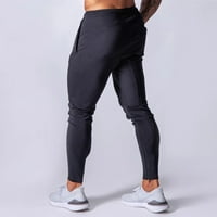 Muške opuštene ravno-fitne hlače Fitnes hlače Udobne sportske hlače Čvrste kućne hlače Srednja odjeća