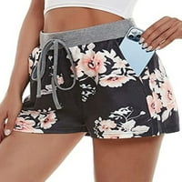 WRCNOTE ženske kratke hlače dno crtaju cvjetne print Mini pantalone Plaža Plaža Kratke hlače Elastična