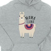 Mama Llama unise siva fleece hoodie