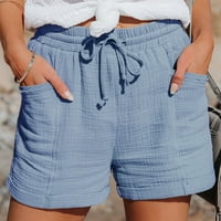 Fuieoe Ljetne kratke hlače Žene Ljeto nacrtavanje elastičnih struka povremene kratke hlače Veličine