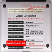 Zaštitna futrola Tvrdi poklopac kompatibilan sa MacBook Pro 16 Kablskom dizalama A2141, tip C životinja