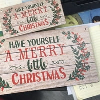 Kozart Božićna specijalna trgovina prigoda Shabby chic drveni smiješni znakovi