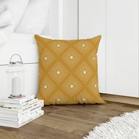 Geometrijski pukne senf žuti naglasak jastuk od kavke dizajna