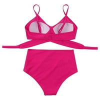 Zrbywb New Ljetni ženski plaža Bikini kupaći kostimi Žene Soild Print bikini set Push up kupaći kupaći