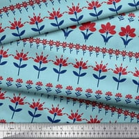 Soimoi Moss Georgette tkanina od lišća i cvjetna isječka umjetnička tkanina od dvorišta široko