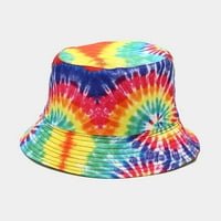 Cocopeantnts Tie Dye kašika za žene za žene Dvostruka bočna nošenje Sun zaštitnika Fisherman Hat za