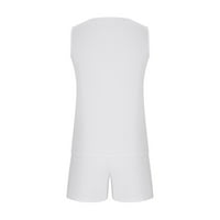 Dyegold Outfits za ženske ležerne ljetne pamučne posteljine bez rukava s kratkim hlačama Lounge set trendne odjeće