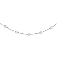 Sterling Silver RH-poplećena biserna ogrlica sa kultivisom