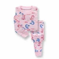 Toddler Boys Sets Sets Boy Baby Soft Pajamas crtani otisci dugih rukava Kid Sleep odjeća Top hlače postavlja