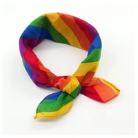 Festival Rainbow šarene sedam pruga unise pamučni džep kvadratni šal za glavu za glavu Bandana gay za