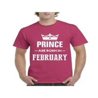 - Muška majica kratki rukav, do muškaraca veličine 5xl - rođendanski poklon princ rođen je u februaru