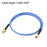 Uxcell sma mužjak do sma muški desni kut koaksijalni kabel Ohm 0,5m 1,64ft RG402
