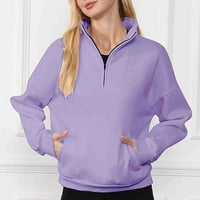 Shmport ženska polovica zip atletski duksevi pulover dukseve dugih rukava jesen zimsku odjeću
