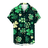 Saint Patricks Dan MENS T košulja sputava list djetelina Grafički tee luky majica top bluza ljetna majica