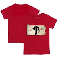 Dojenčad Tiny Turpap Red Philadelphia Phillies State Outline Majica