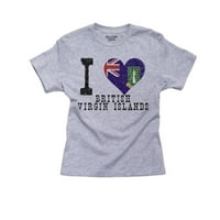 Love Britanska Djevičanska ostrva sa pamukom za pamučnu majicu za zastavu o zastabi