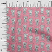 Onuone viskoze Šifon Srednja ružičasta tkanina zvijezda i medvjed crtani haljini materijal tkanina za
