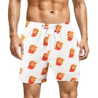 Muške kratke hlače za suhe plaže Swim trunks Povratni trening Atletski kratke hlače sa džepovima Grafički