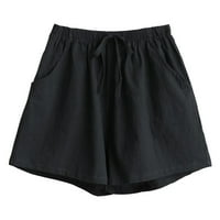 B91XZ Ženske kratke hlače za ljetne pamučne i kratke hlače Ženske ležerne velike veličine ispisane plaćene