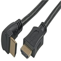 Signal - HDMI olovo s Ethernetom, mužjak na desni uglovan muški, crni