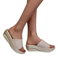 DMQupv Ženske cipele za žene Ženske modne rimske sandale Klinovi otvorene ženske klinove platforme Klinovi