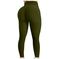 Yievot tajice za žene joga hlače Slim-noga s zelenim čišćenjem Ženski mjehurić Hip dizanje vježbi Fitness