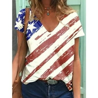 Američka košulja za zastavu Žene 4. jula Patriotska majica Smiješne zvijezde Stripes Grafička majica