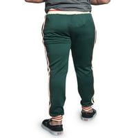 -Style USA muške hip hop tanke fit staklene hlače - Atletski jogger g prugasta - zelena - 4x-velika