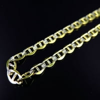 Unizno ravni dijamantski rez Mariner Link lanac u žutom zlatu 16 - 26 14K
