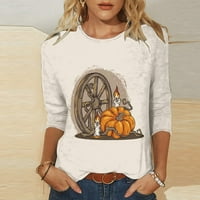 Miluxas Plus size Pumpkin košulja ženske rukave vrhovi je pad pada tisnog majica zahvalnosti Poklon